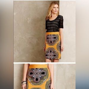 NWT Anthropologie Maeve Clementina Pencil Skirt Sz 0